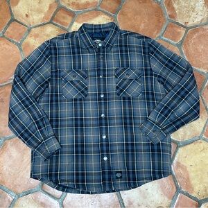 Harley-Davidson Navy and Gold Plaid Shacket